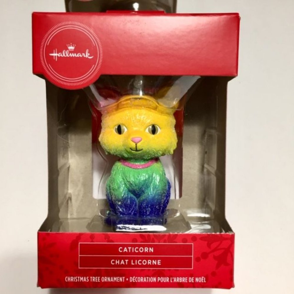 Caticorn Ornament Hallmark Cat Unicorn Rainbow